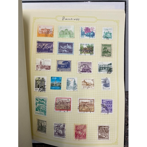 55 - Folder containing over 20/30 pages of British & World Stamps of Buildings / Butterflies & Insects