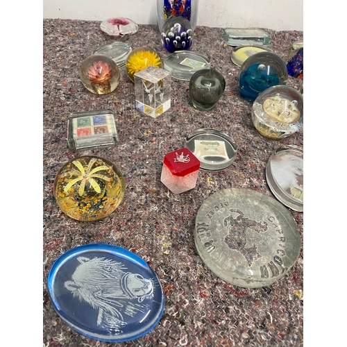 103 - Collection of various glass / resin paperweights all in good order