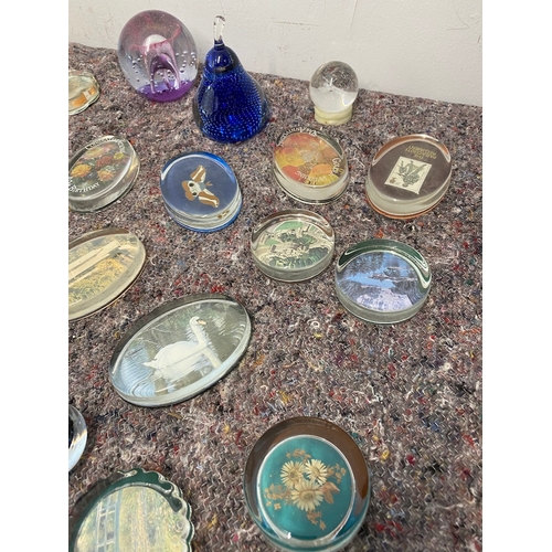 104 - Collection of various glass / resin paperweights all in good order