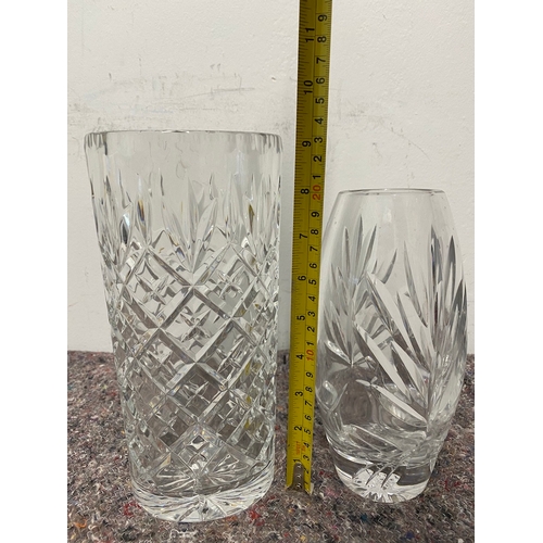 111 - Three Cut lead crystal vases / bowls all in good order