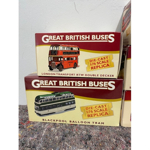 81 - Boxed Collection of Great British Buses by Atlas Editions Models + paperwork