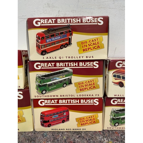 81 - Boxed Collection of Great British Buses by Atlas Editions Models + paperwork