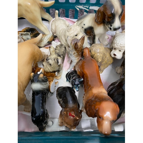 88 - Collection of porcelain dog ornaments - some A/F