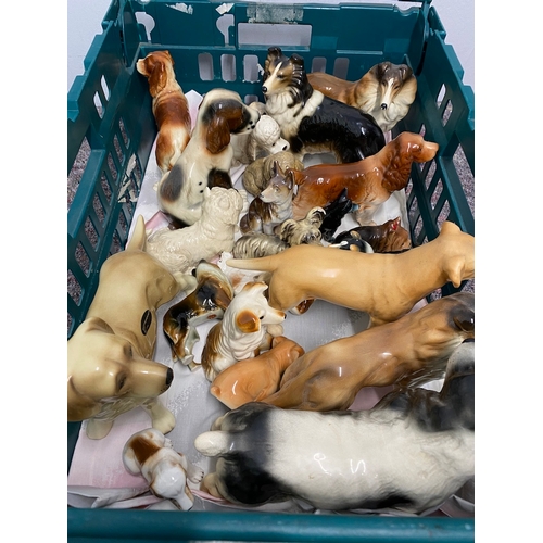 88 - Collection of porcelain dog ornaments - some A/F