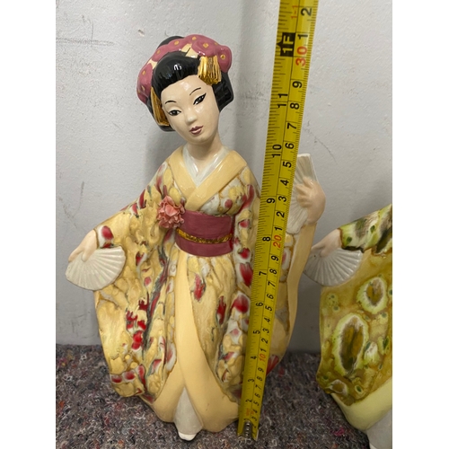 89 - Collection of porcelain figures of ladies / Geishas inc Capodimonte