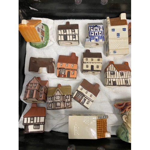 90 - Collection of various cottage & toby jug ornaments - some A/F