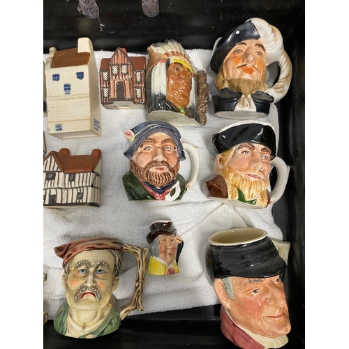 90 - Collection of various cottage & toby jug ornaments - some A/F