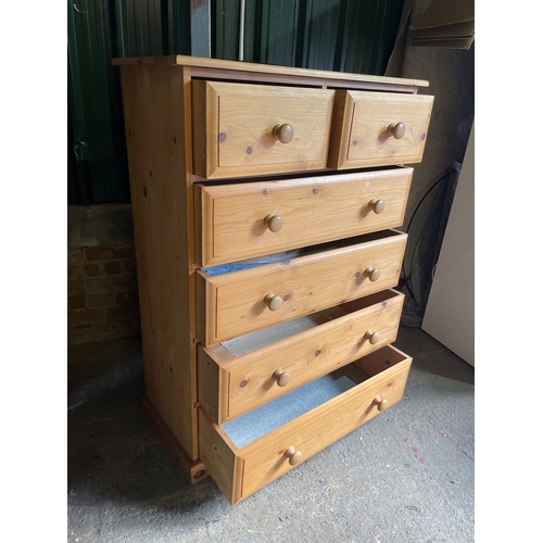 437 - Modern Solid Pine 2 over 4 chest of drawers 
91cm x 41cm x 128cm