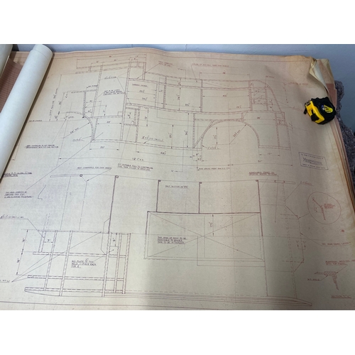 124 - Collection of approx 40/50 vintage copies of steam engines / Merryweather Engines blue prints / sche... 