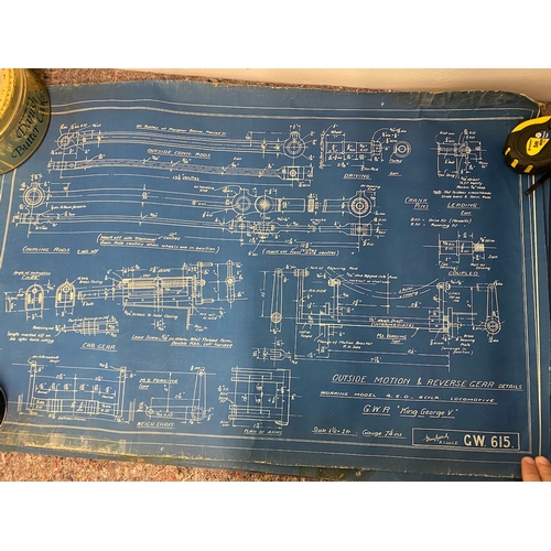 125 - Approx 20/30  Henry Greenly, A.I.Loco. E Vintage Blueprints / Plans for working model 1 1/2