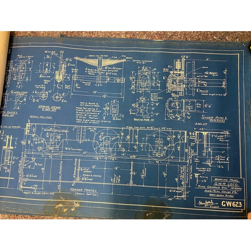 125 - Approx 20/30  Henry Greenly, A.I.Loco. E Vintage Blueprints / Plans for working model 1 1/2