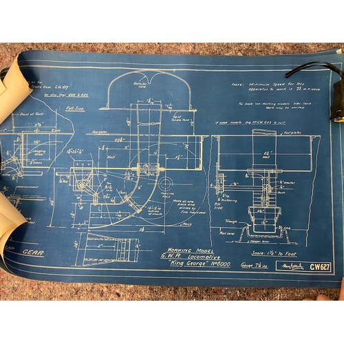 125 - Approx 20/30  Henry Greenly, A.I.Loco. E Vintage Blueprints / Plans for working model 1 1/2