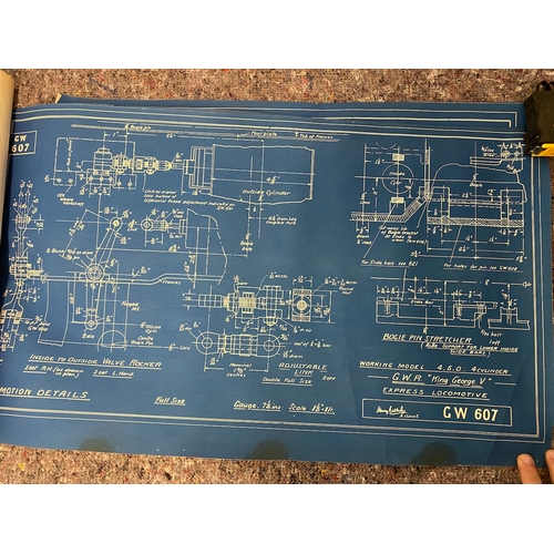 125 - Approx 20/30  Henry Greenly, A.I.Loco. E Vintage Blueprints / Plans for working model 1 1/2