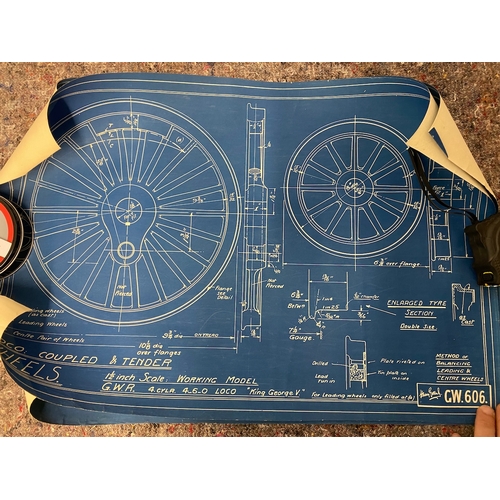 125 - Approx 20/30  Henry Greenly, A.I.Loco. E Vintage Blueprints / Plans for working model 1 1/2