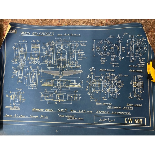 125 - Approx 20/30  Henry Greenly, A.I.Loco. E Vintage Blueprints / Plans for working model 1 1/2