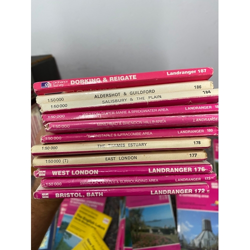 126 - Large Collection of vintage Uk Ordnance Survey Maps