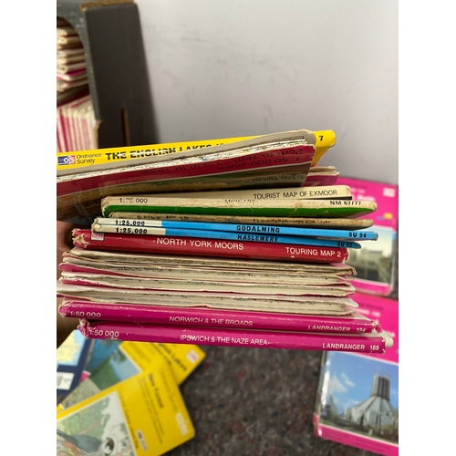 126 - Large Collection of vintage Uk Ordnance Survey Maps