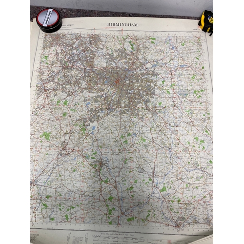 129 - Large collection of Ordnance Survey Sheet Maps 1 Inch Various UK Locations