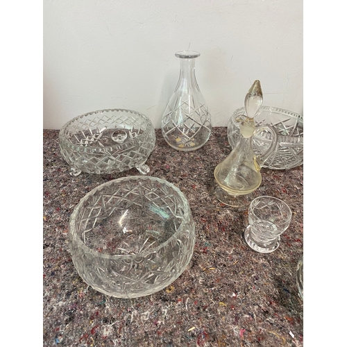 151 - Collection of various vintage cut crystal & glassware