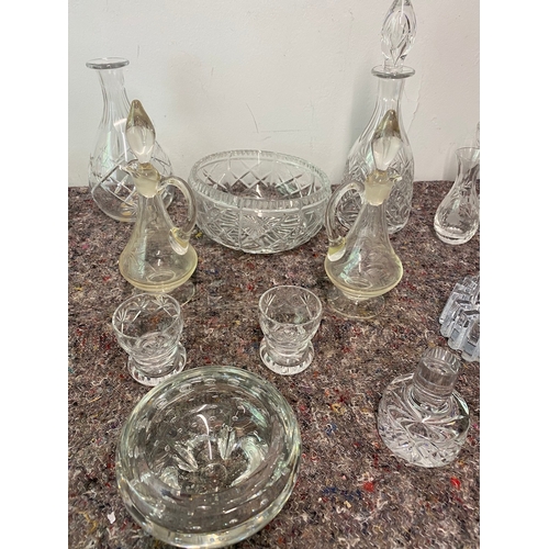 151 - Collection of various vintage cut crystal & glassware