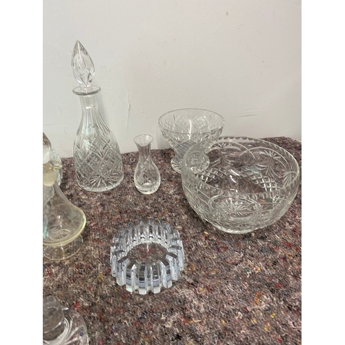 151 - Collection of various vintage cut crystal & glassware