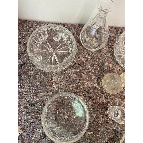 151 - Collection of various vintage cut crystal & glassware