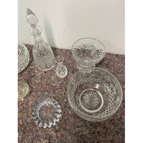 151 - Collection of various vintage cut crystal & glassware