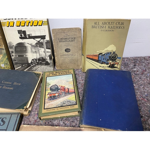 157 - Various Antique & Vintage Railway / Locomotives Reference Books / Stories inc 1915 railway clearing ... 