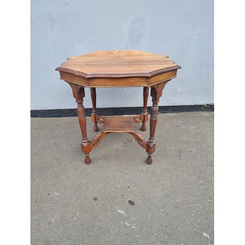 233 - Antique Octagonal Mahogany Occasional Table 78cm x 78cm x 71cm