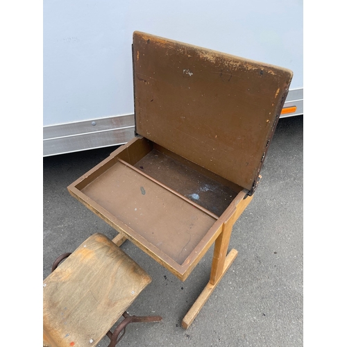 241 - Vintage child's school desk + chair