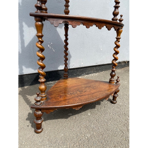 243 - Lovely Early 19th Century Rosewood Barley Twist 4 Tier Corner Etagere / Whatnot - in  good period or... 