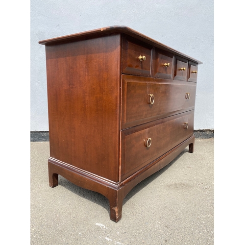 244 - Vintage Mahogany Stag Minstrel 4 over 2 bank of drawers - in very good order - 46cm x 106cm x 71cm