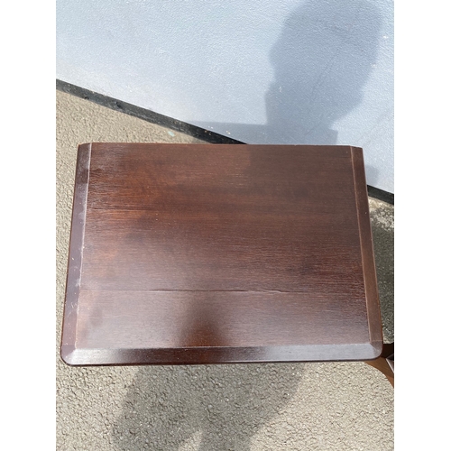 245 - Pair of Vintage Mahogany Stag Minstrel Bedside Tables - 45cm x 32cm x 55cm