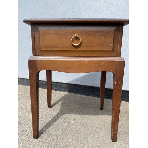 245 - Pair of Vintage Mahogany Stag Minstrel Bedside Tables - 45cm x 32cm x 55cm