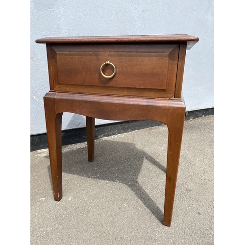 245 - Pair of Vintage Mahogany Stag Minstrel Bedside Tables - 45cm x 32cm x 55cm