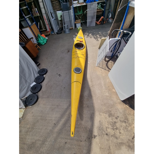 246 - Vintage Yellow Canoe