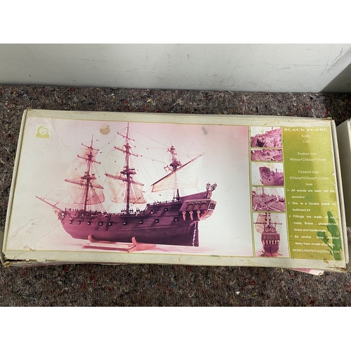 267 - Part built wooden model of the Black Pearl Ship, looks to be complete but we can not guarantee all p... 