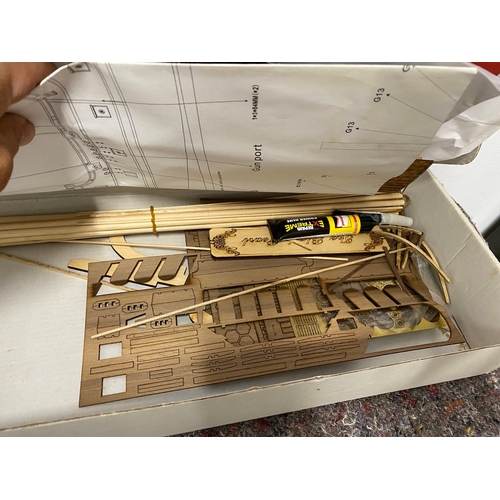 267 - Part built wooden model of the Black Pearl Ship, looks to be complete but we can not guarantee all p... 