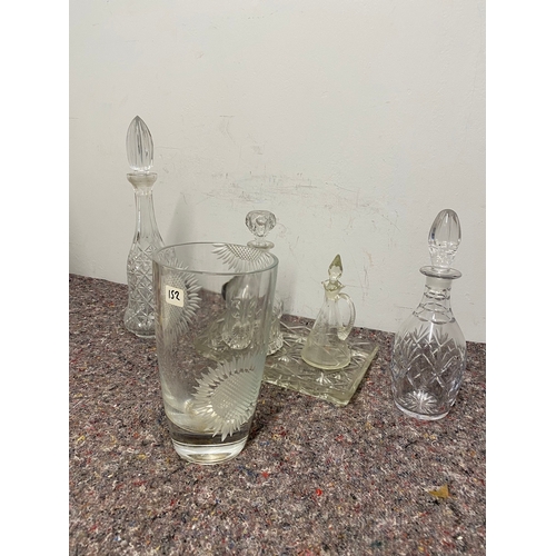 268 - Collection of crystal decanters + others some A/F