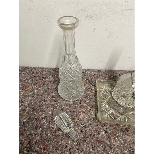 268 - Collection of crystal decanters + others some A/F