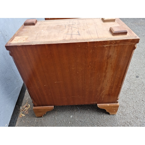 272 - Vintage Mahogany desk with Red Leather top 120cm x 61cm x 76cm