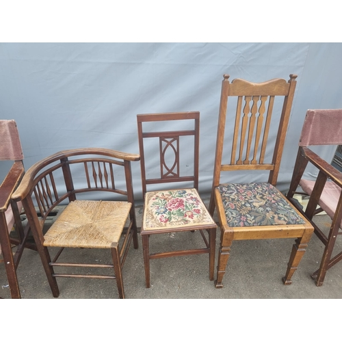 274 - Collection of odd antique & vintage chairs