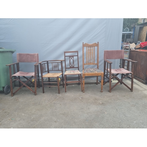 274 - Collection of odd antique & vintage chairs