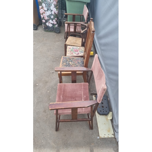 274 - Collection of odd antique & vintage chairs