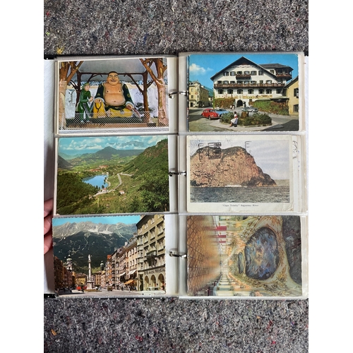 288 - Collection of approx 100 vintage European location postcards / social history 1960's -1970's