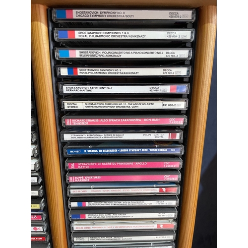 292 - Collection of vintage Classical CDS + Cabinet