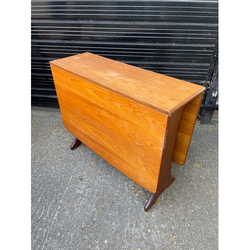 299 - 20th Century Demi Lune Console Table with draw + G Plan Teak Drop Leaf Table - Dimension in images