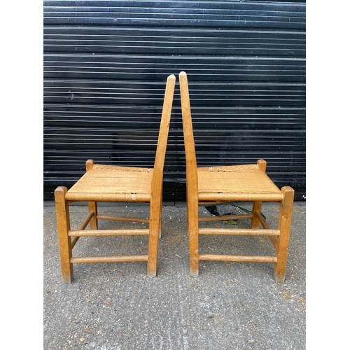 300 - A Pair of Mid century Rush Seated Dining Chairs
92cm x 46cm x 42cm