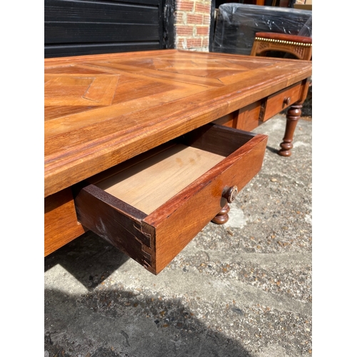 306 - Vintage Teak Long Coffee Table With Draws 30.5