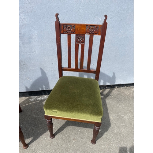 308 - A pair of Solid Art Nouveau Dining Chairs in very good period order 40